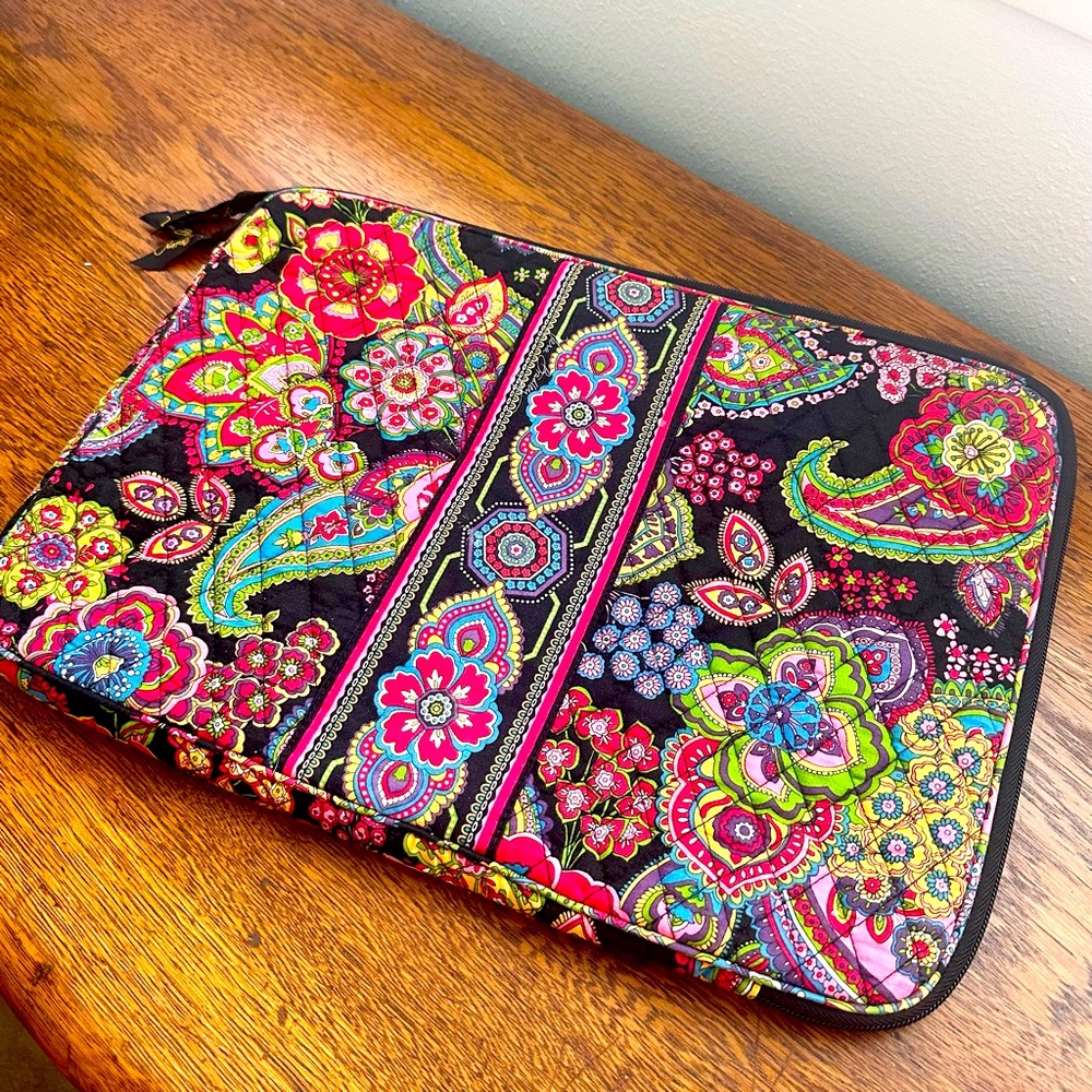 Vera Bradley Paisley Computer Laptop Sleeve Cover Bag